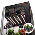Spider Farmer Hydroponik (DWC) Komplettset (120x120x200 cm) 480 Watt G5000 EVO LED mit GGS für smarte Steuerung und 4 Töpfen – 1