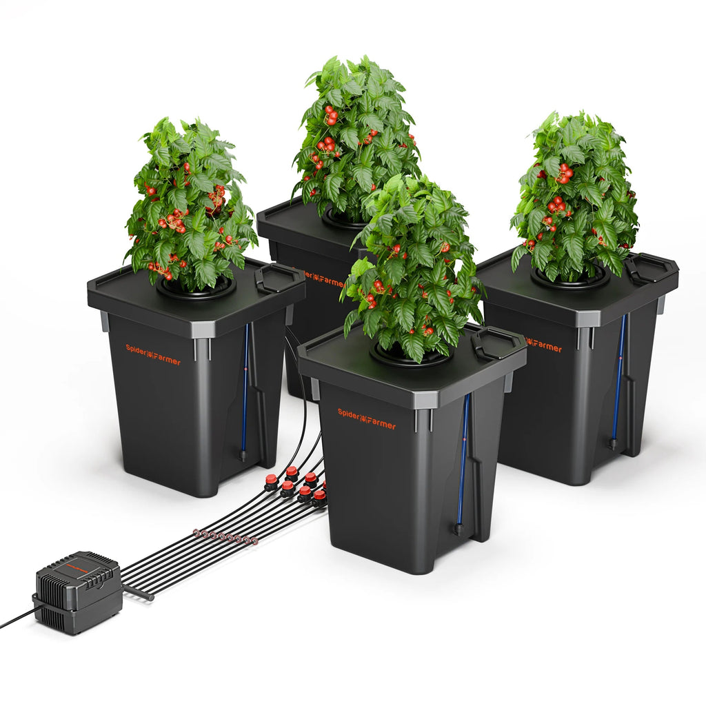Spider Farmer Tiefwasserkultur (DWC) Hydroponik-System mit 4 Töpfen – 1