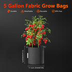 Spider Farmer 5er Set Stofftöpfe 40 L – 2