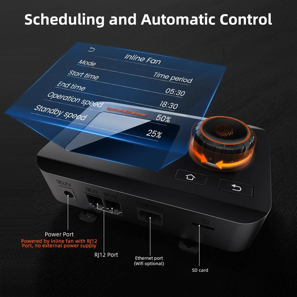 Spider Farmer Smarter Abluftventilator mit GGS Controller bis 686 m³/h – 5