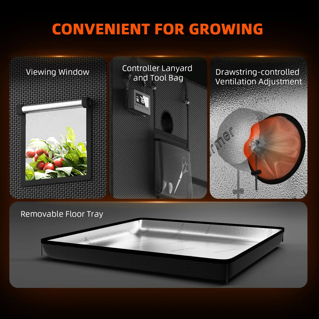 Spider Farmer Komplettset (240x120x200 cm) 960 Watt G5000 EVO LED mit GGS für smarte Steuerung – 6