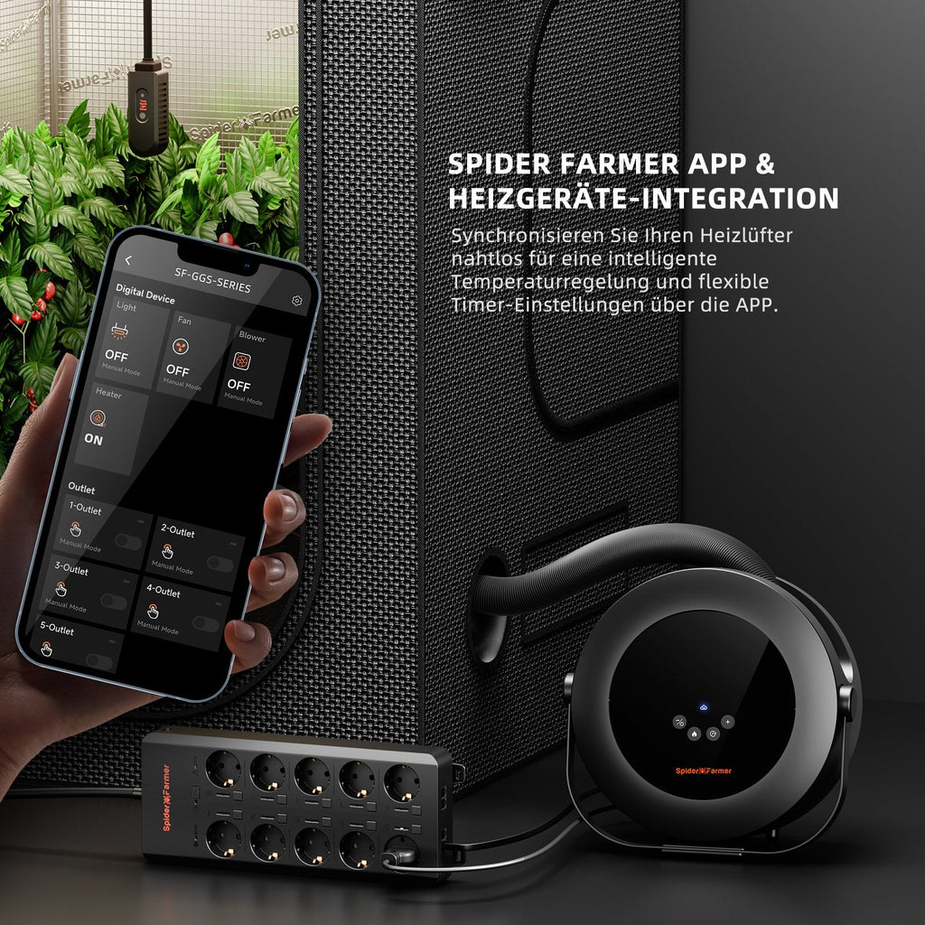 Spider Farmer Heizlüfter mit 10 Stufen 540 Watt – 9