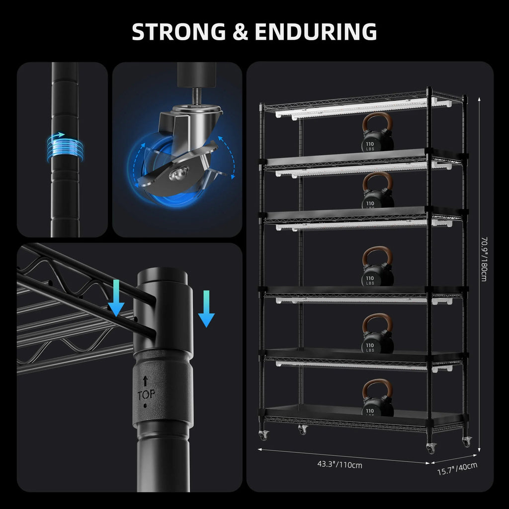 Spider Farmer Anzucht/Stecklinge Komplettset (110x40x180 cm) 220 Watt LED – 6