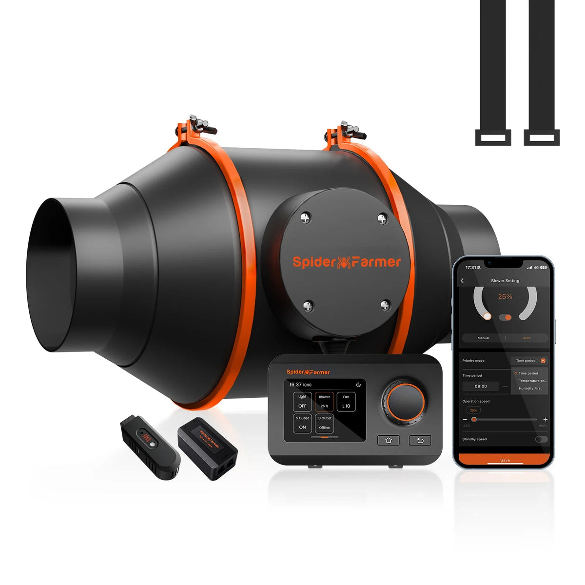 Spider Farmer Smarter Abluftventilator mit GGS Controller bis 350 m³/h – 1
