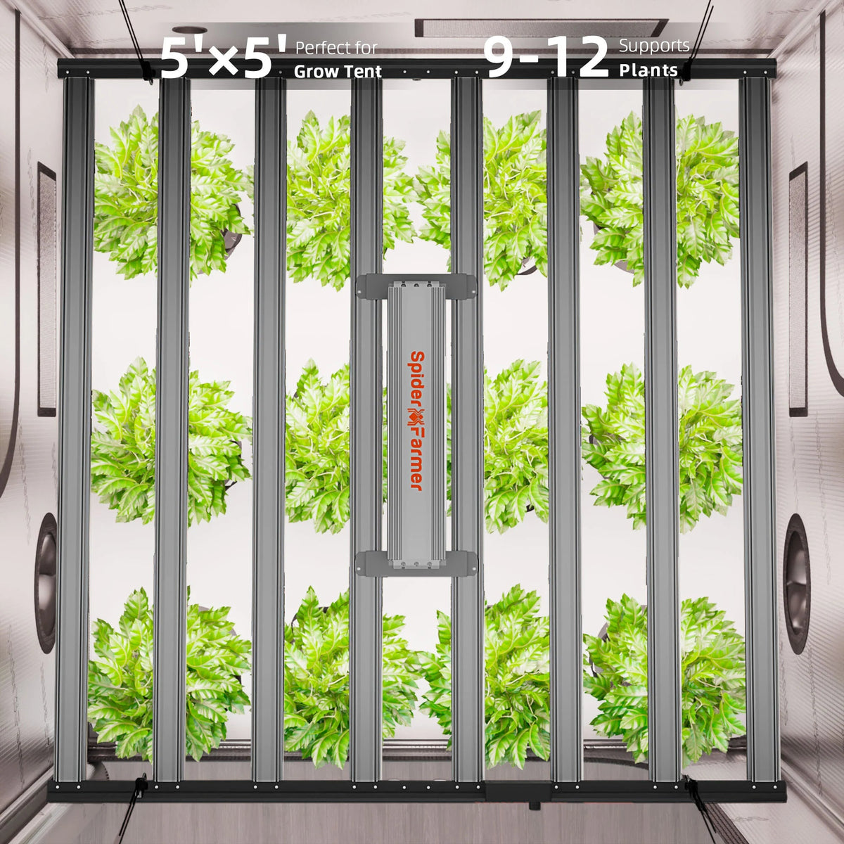 Spider Farmer Komplettset (300x150x200 cm) 2000 Watt G1000W EVO LED mit GGS für smarte Steuerung – 13