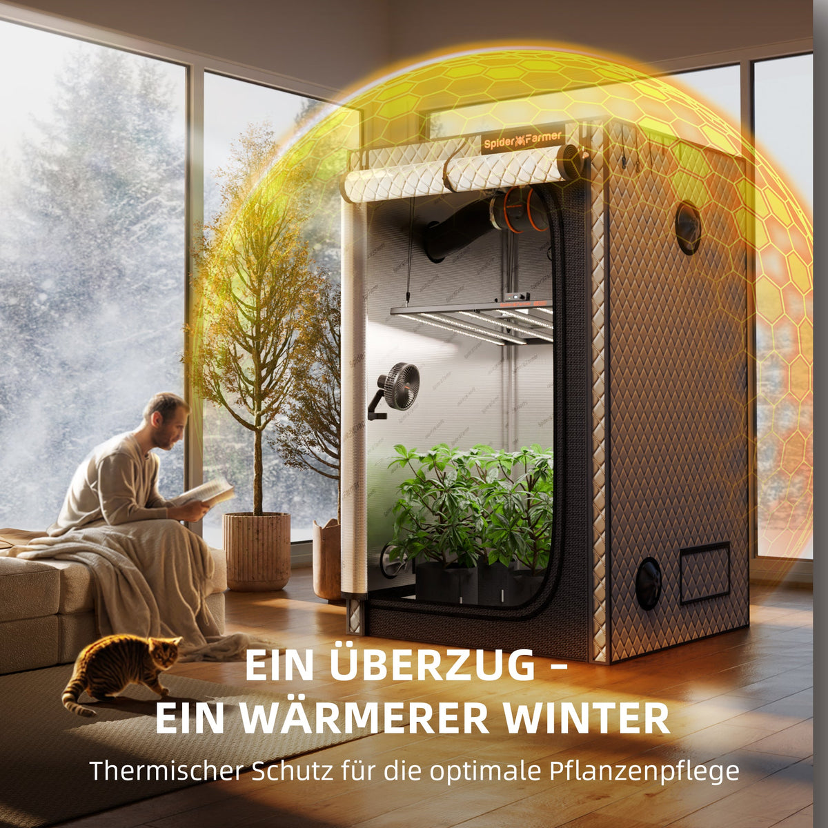 Spider Farmer Growbox Isolationshülle für 70×140, 90×90 & 120×120 cm – 4