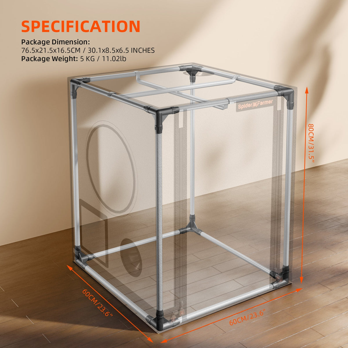 Spider Farmer Mini Pro Growbox (60x60x80 cm) – 7