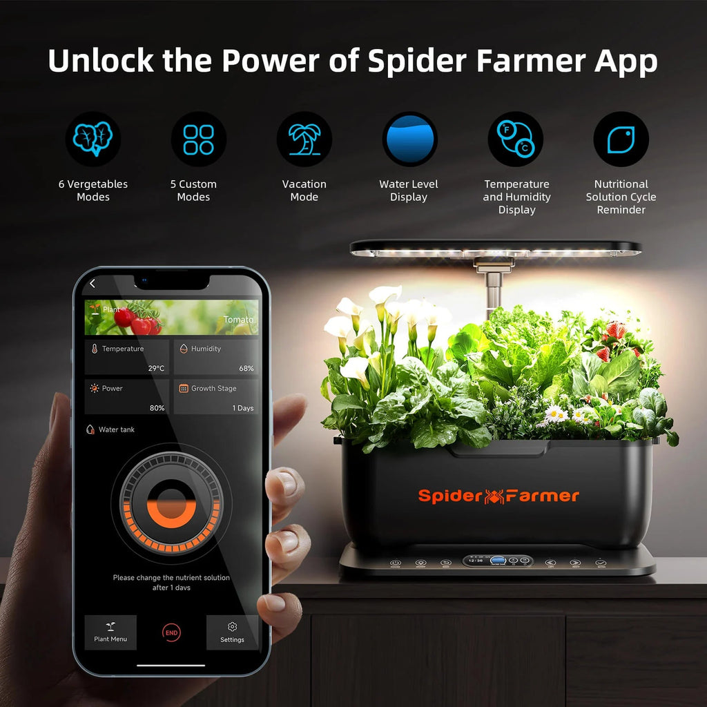 Spider Farmer SmartG12 Hydroponik-Garten mit App-Steuerung – 3