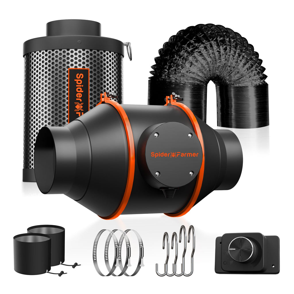 Spider Farmer Abluftset mit Drehregler bis 350 m³/h – 1