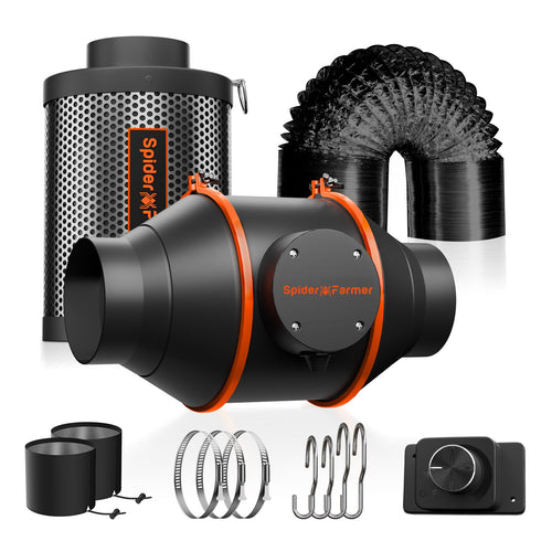 Spider Farmer Abluftset mit Drehregler bis 350 m³/h – 1