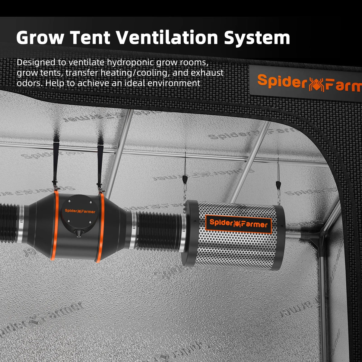 Spider Farmer Abluftventilator mit Drehregler bis 686 m³/h – 7