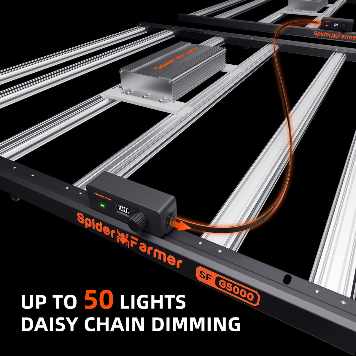 Spider Farmer Hydroponik (DWC) Komplettset (120x120x200 cm) 480 Watt G5000 EVO LED mit GGS für smarte Steuerung und 4 Töpfen – 17