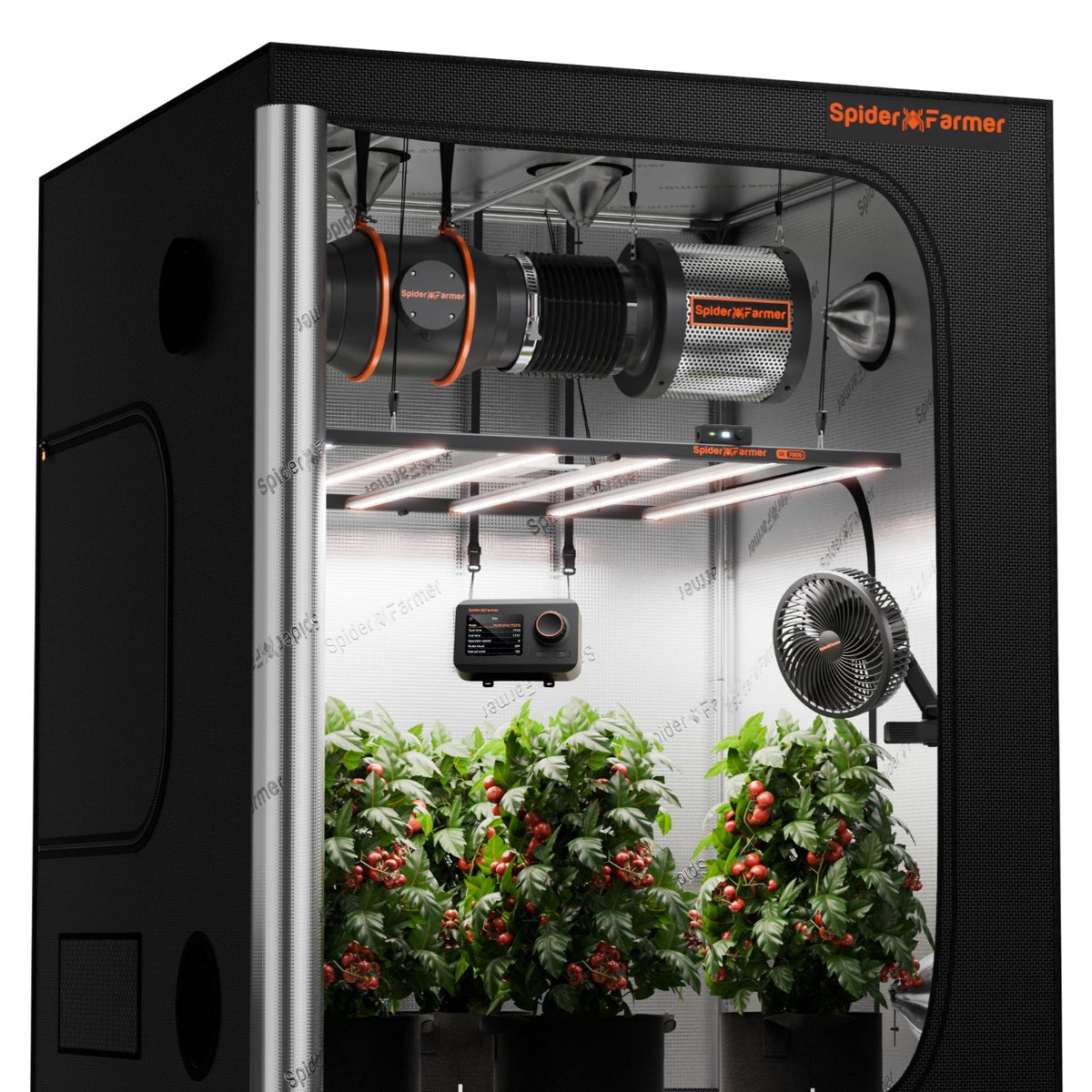 Spider Farmer Komplettset (150x150x200 cm) 730 Watt SE7000 EVO LED mit GGS für smarte Steuerung – 1