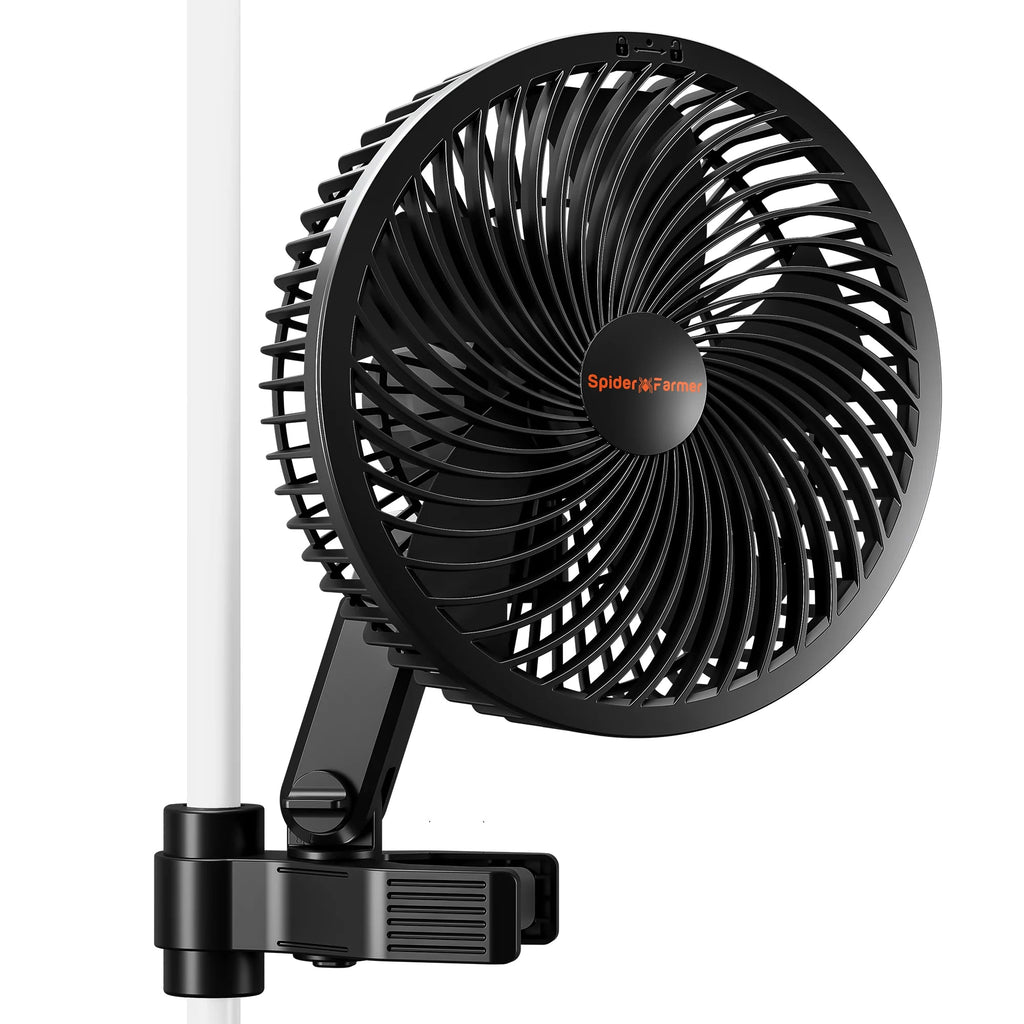 Spider Farmer Smarter Schwenkventilator mit Stangenclip Ø 15 cm 8 Watt – 1
