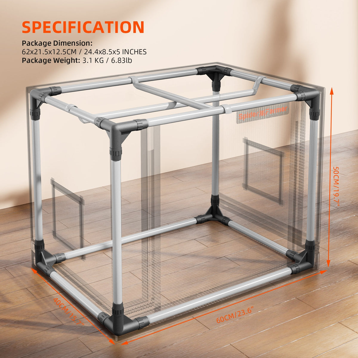 Spider Farmer Mini Pro Growbox (60x40x50 cm) – 8