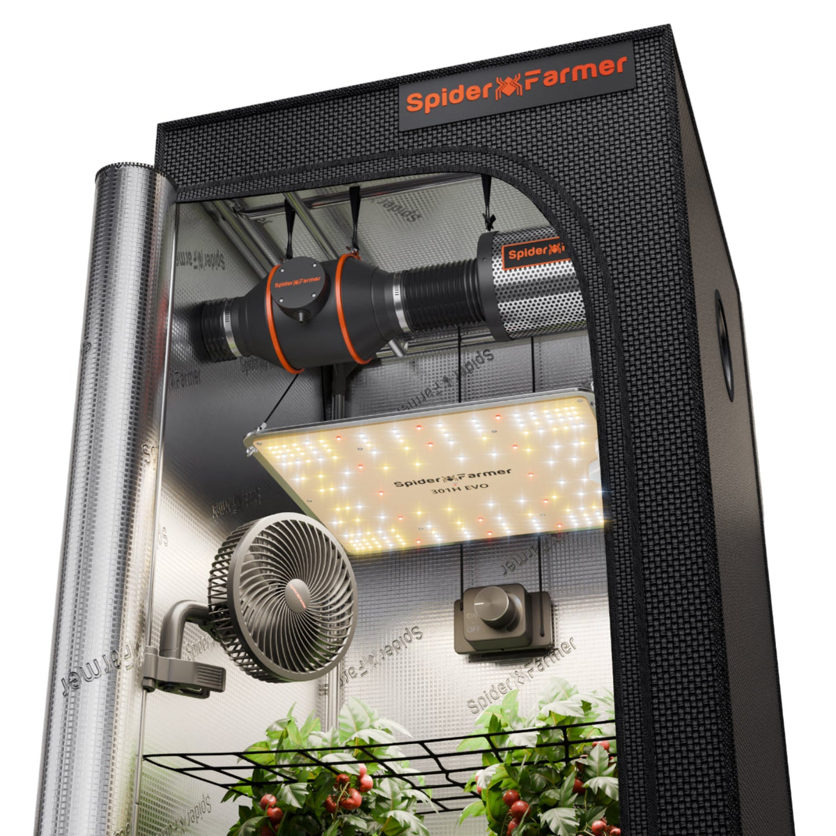 Spider Farmer Komplettset (70x70x160 cm) 100 Watt SF1000 LED – 1