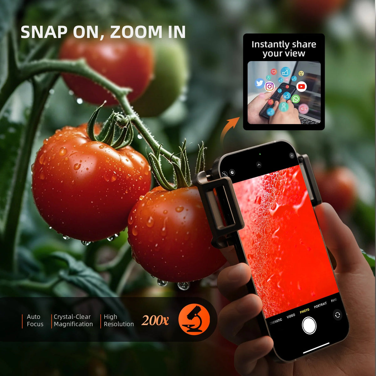 Spider Farmer Smartphone-Mikroskop bis 200-fache Vergrößerung – 5