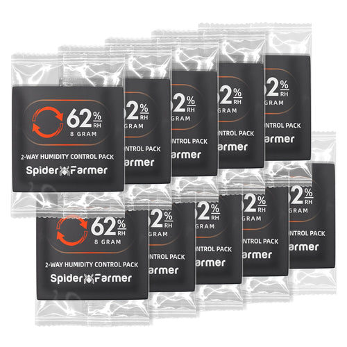 Spider Farmer 10 Stück 8 g 2-Way Humidity Control Hygro-Packs 62% – 1